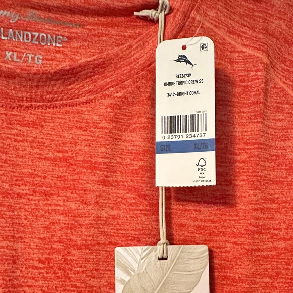 Tommy Bahama Ombré Tropic Crew, Bright Color, NWT - Picture 3 of 3
